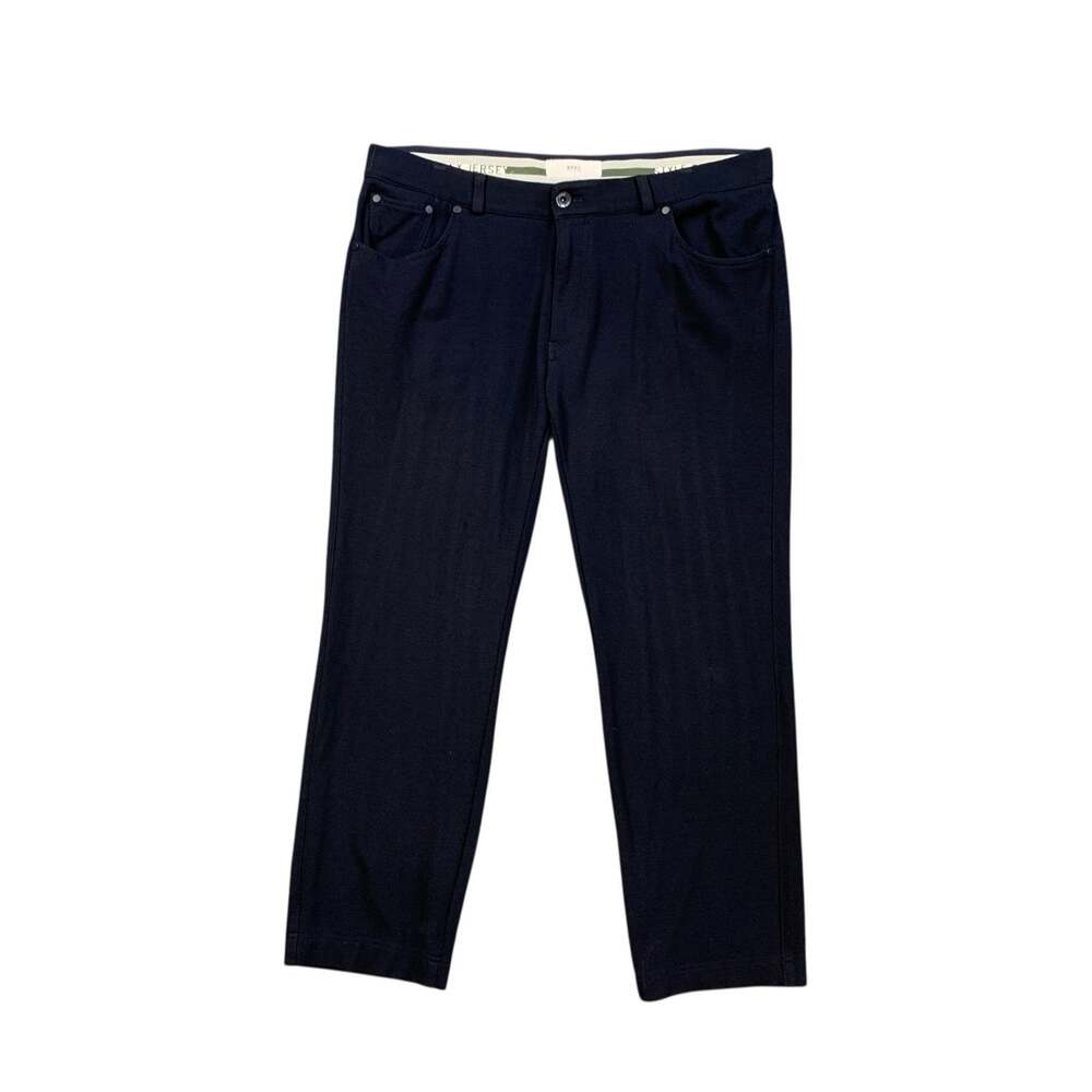 Brax Pants Mens 38 Navy Chuck Straight 5 Pocket Crop Everyday Casual Chino